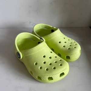 Lime yellow crocs